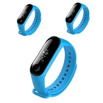 미밴드 3 / 4 호환 스트랩, 블루, 3개
