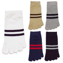 두발로 남성용 투링글 발가락 단목 양말 5족 세트