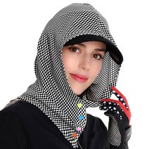 아리체 통풍메쉬 후드 뒷목 가리개 2p, 블랙