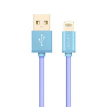 주파집 IOS 8핀 아이폰용 매쉬 고속충전케이블 2m, 블루, 1개