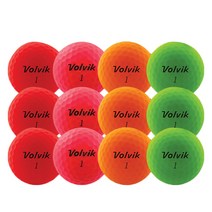 볼빅 2020 NEW VIVID 3L 무광 컬러 골프볼 4종 x 3p세트, 그린, 오렌지, 레드, 핑크, 1세트