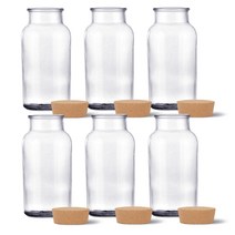 미르코리아 원형 코르크 유리병 FW585, 500ml, 6개