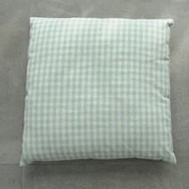 하임앤하임 멜란 체크무지 사각 방석커버, 민트