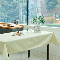 반디스토어 방수 식탁보, 베이지, 8인용(130 x 220cm)