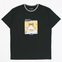 여아용 전사 나염 넥 시보리 반팔 티셔츠 P315