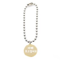 펫츠룩 써지컬 체인 B 반려동물 목걸이 원형, 골드(아빠보고싶어요)