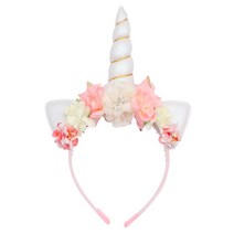 마켓감성 꽃장식 유니콘 헤어밴드, 타입1, 1개