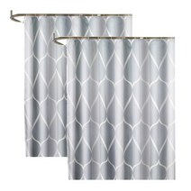 블럭마트 욕실 북유럽 방수 샤워커튼 80 x 180, 2개