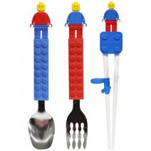 옥스포드 블럭 스푼 + 포크 + 젓가락, 블루, 1세트