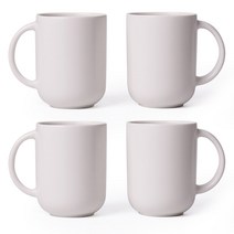 보울보울 레트로라인 핸들머그 370ml, 밀크화이트, 4개