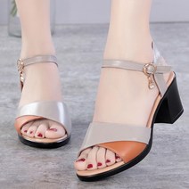 JHcompany 여성용 컬러 크로스 토오픈 샌들힐