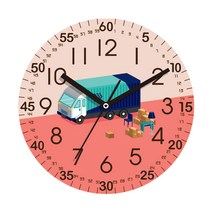 어린이 교육용 무소음 벽세계 30cm, 택배(ED1020)