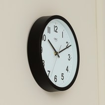 오리엔트 무소음 베이직 모던 벽시계 250 OTM900, 블랙