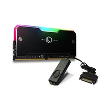 리드쿨 RH-1 ARGB 메모리 방열판 블랙 + 컨트롤러 케이블 세트, 1세트