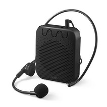 엑토 강의 휴대용 무선 마이크 앰프 기가폰, MIC-16, 블랙
