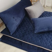 이룸앤 윈터히트 극세사 누빔 요커버, 다크블루