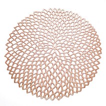 네이처안 원형 럭셔리 테이블 매트, 38 x 38 cm, 로즈골드