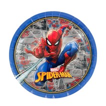 마블 파티접시 스파이더맨 코믹패턴 18cm, 25개입, 1개