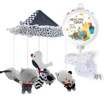 꿈나라 큐티 흑백모빌 + 무소음 힐링 자동오르골, 혼합색상