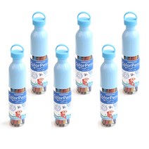 민화 수성 사이펜 12색, 파랑, 6개