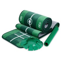 카시야골프 카펫형 메모리라인 퍼팅매트 + 지우개봉 + 플라스틱 홀컵, 그린