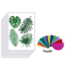 진심디자인 인테리어 포인트 스티커 + 무지개 가랜드, 그리너리(스티커), 랜덤발송(가랜드)