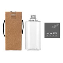 공병 AC520 투명 520ml + 캡 실버 + 박스 + 스티커 11 세트, 10세트