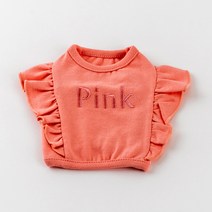 그루밍독 페인트 크롭 티셔츠, 핑크