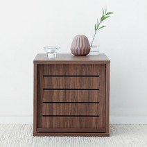 마켓비 MILKAM 슬라이딩 수납함 SHM3434, 미들브라운