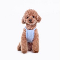 브릭브릭 린넨스트랩탑 반려동물 티셔츠, 블루