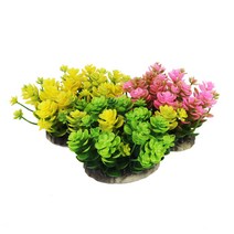 모비딕 다육이 조화 장식 3종 세트, 초록, 노랑, 핑크, 1세트