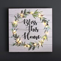 보뗄르 우드 LED 무드등 조명액자, 화이트