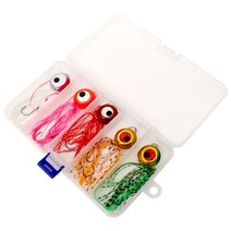 싸파 유동식 타이라바 루어미끼 60g x 5p + 태클박스 세트, 랜덤발송