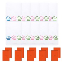 송월타월 구름 수건 120g 면사 10p + 케이스 10p 랜덤발송, 하얀색, 1세트