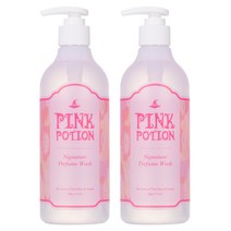 바디홀릭 시그니처 퍼퓸 바디워시 핑크 포션 장미향, 500g, 2개