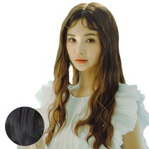 가발나라 U자형 히피펌 오픈반가발 + 엑스트라피스 2p + 가발빗 + 꼬리빗 + 악어핀 세트, 다크블랙, 1세트