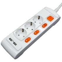 지앤탭 개별 USB 멀티탭 3구 GSM-USB316A 2호 + 안전커버 랜덤발송 2p 세트, 1.5m, 1세트