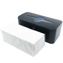 모닝듀 무형광 핸드타올 100p + 케이스, 블랙(케이스), 1세트