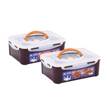 리빙선데이 직사각형 김치통, 3L, 2개