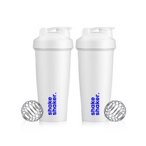 쉐이크쉐이커 쉐이커 700ml x 2p + 쉐어볼 2p 세트, 화이트
