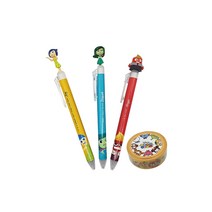 디즈니 인사이드 아웃 마스코트 단색 볼펜 0.5mm 3종 + 마스킹 테이프 세트 C타입, 볼펜심(흑색), 테이프(랜덤발송), 1세트