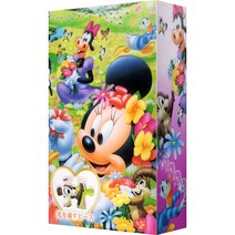 야노망 디즈니 꽃 왕관 미니 투명 직소퍼즐 YM97-64, 70피스, 혼합색상