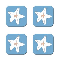 알럽홈 애니멀프린팅 PVC 플레이팅 코스터 4p, 불가사리