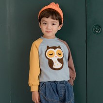 라라아망 아동용 부엉이 맨투맨