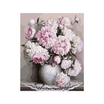 화병 그림 그리기 DIY, 핑크 자약 꽃 만발 A772