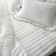 베딩카페 뱀부 프릴 패드, 화이트
