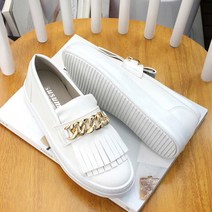 저스틴 여성용 프린지 장식 통굽 슬립온 3cm