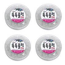 이지피아 툭툭블럭 70g x 4p, 투명흰색