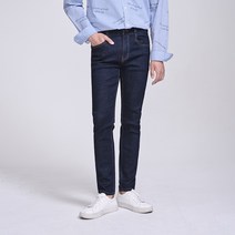 진마니아 남성용 심플 슬림 진청 스판 스키니진 MJU-661