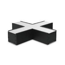 시그마램프 LED 라인시스템 십자 조명 13W, 블랙(바디) + 주백색(램프)